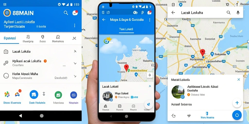Screenshot antarmuka aplikasi Lacak Lokasi 88MAIN.