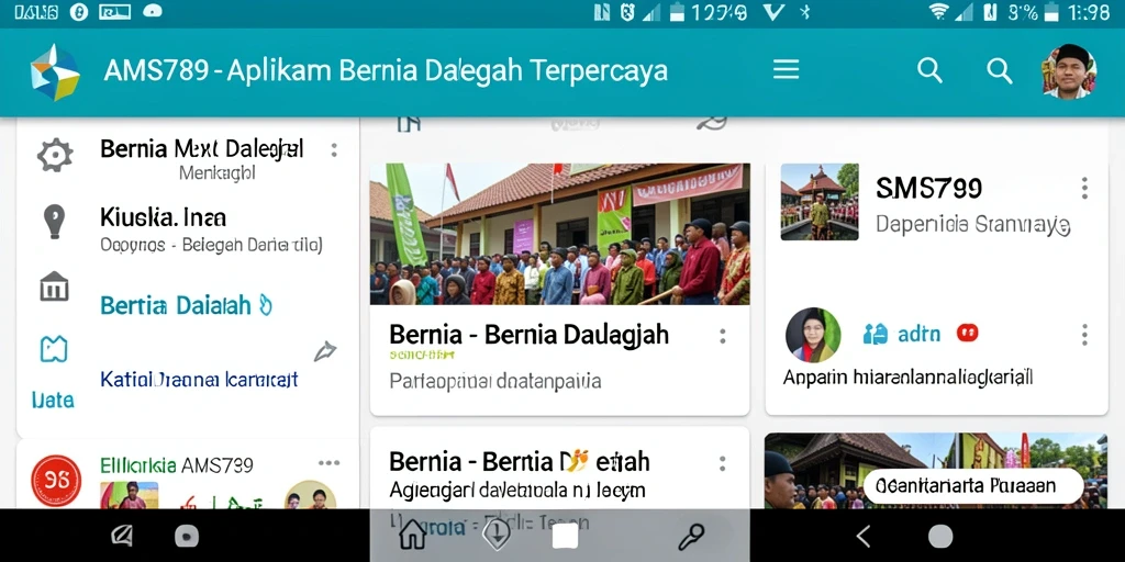 Tampilan antarmuka aplikasi AMS789 yang menarik dan mudah digunakan.