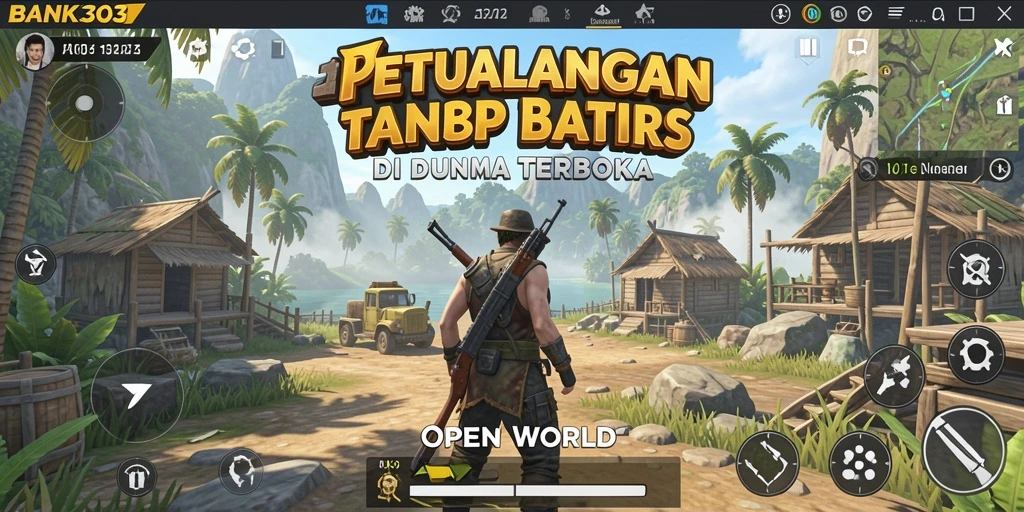 Tampilan antarmuka yang menakjubkan dalam game Open World.
