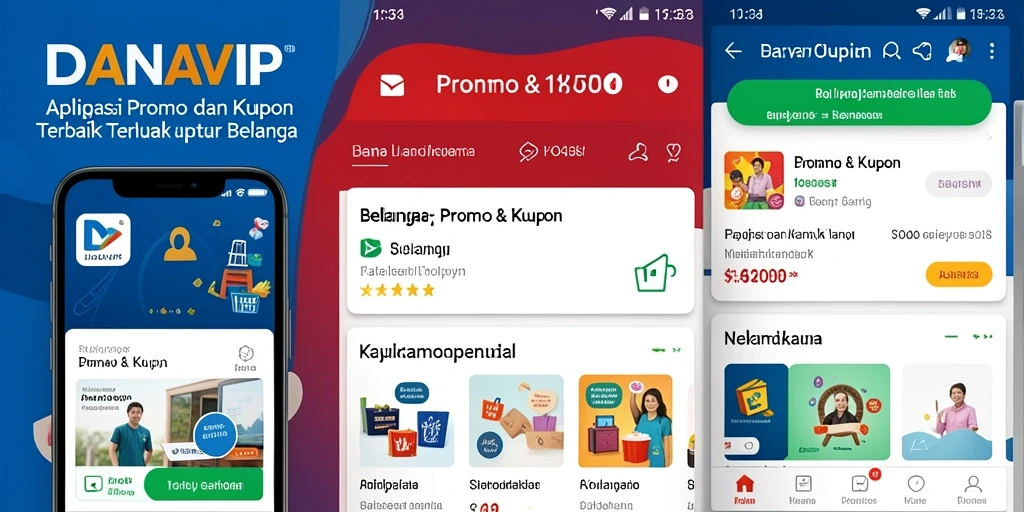 Tampilan antarmuka aplikasi DANAVIP yang menarik dan fungsional.