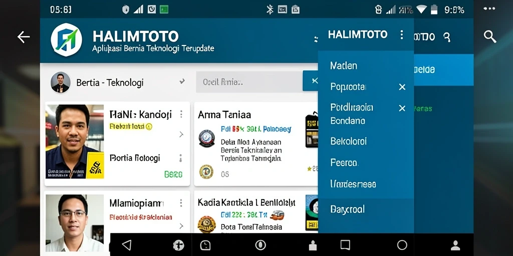 Tampilan antarmuka dari aplikasi HALIMTOTO yang informatif.