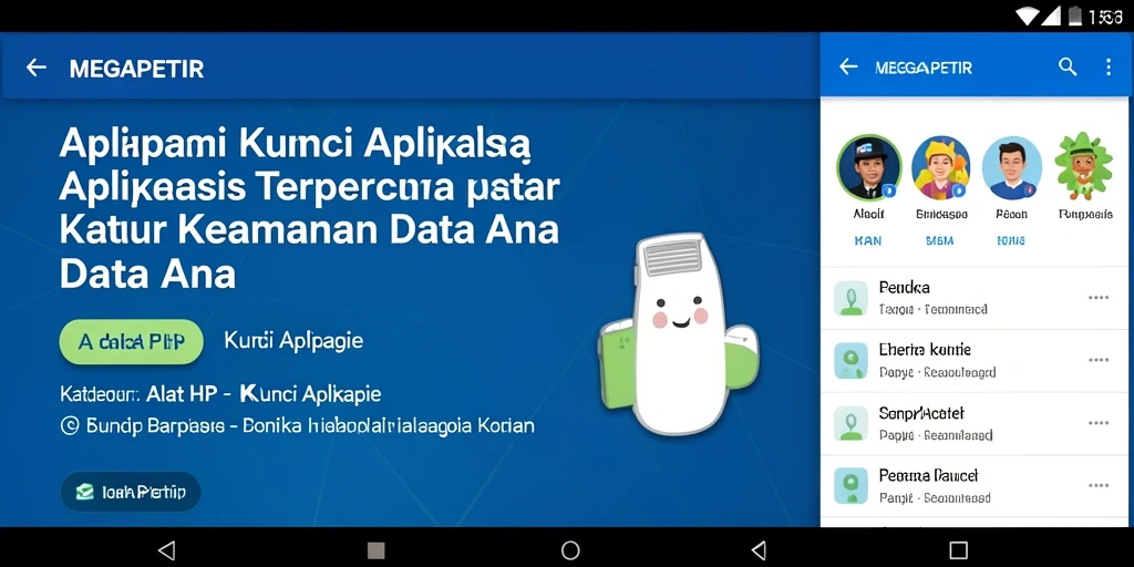 Antarmuka MEGAPETIR yang sederhana dan fungsional untuk Kunci Aplikasi.