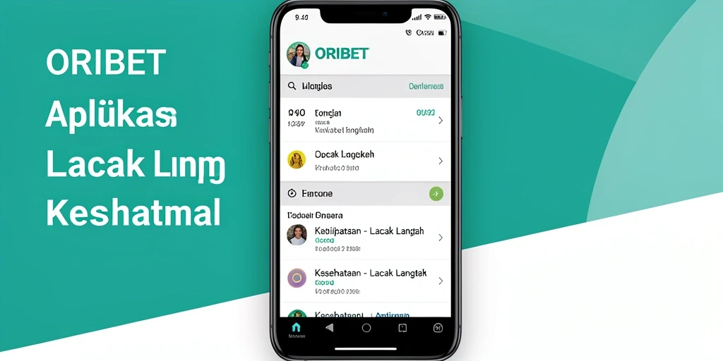 Tampilan antarmuka ORIBET dengan fitur lacak langkah.