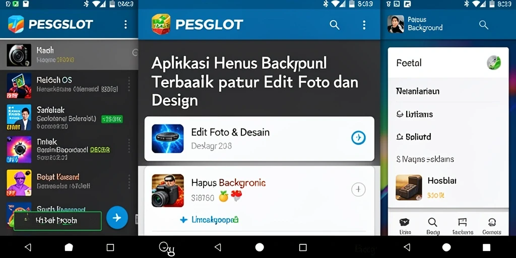 Antarmuka PESGSLOT yang sederhana dan intuitif untuk menghapus background.