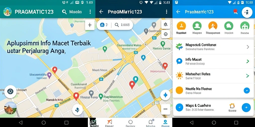 Tampilan antarmuka PRAGMATIC123 menampilkan informasi lalu lintas dan cuaca secara real-time.